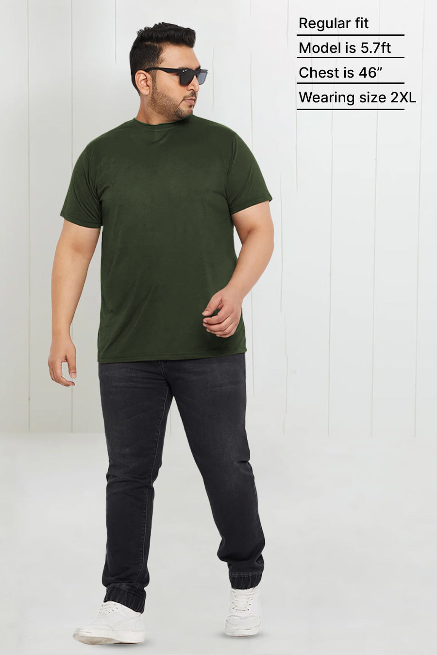 Plus Size - Army Green - Classic Crew