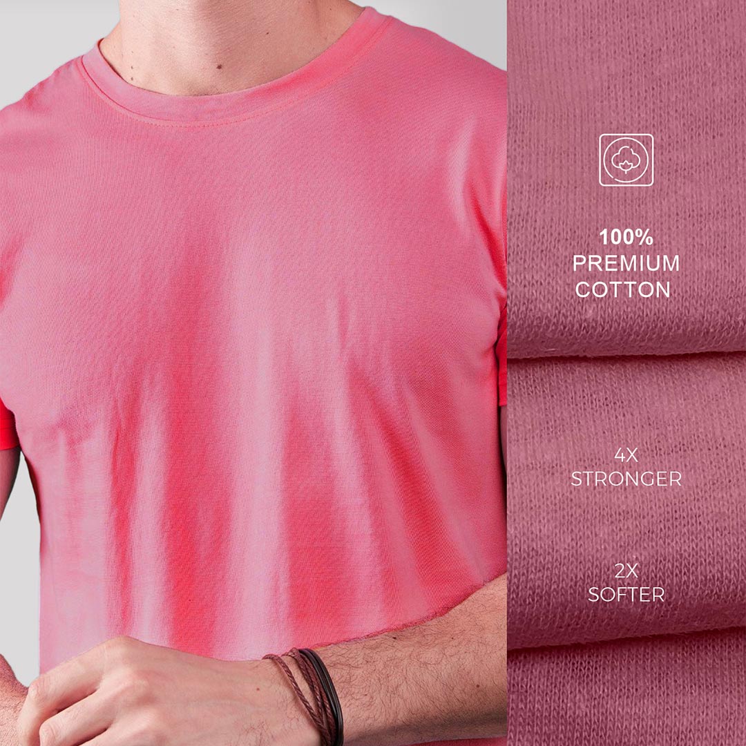 Hot Pink Round Neck T-Shirt