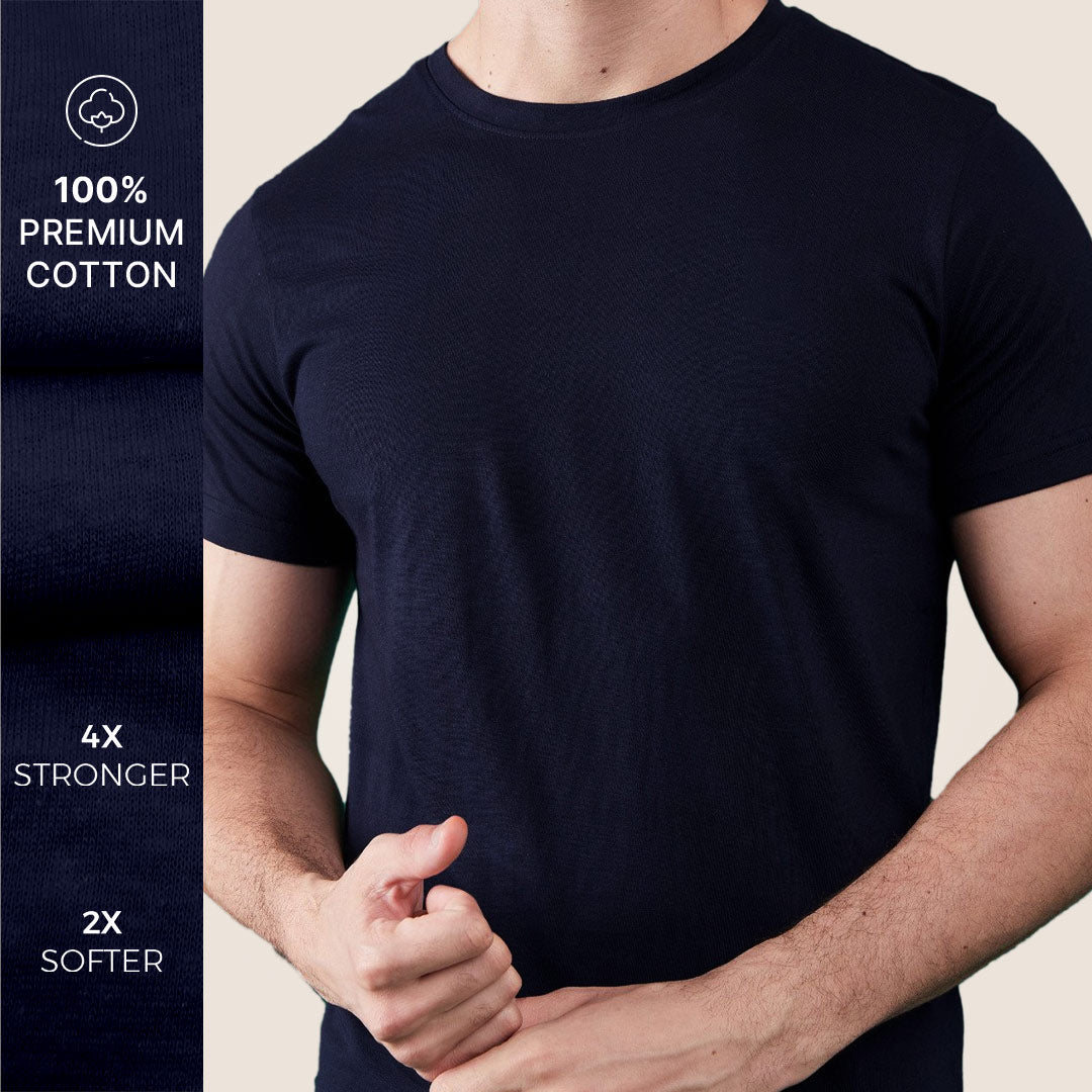 Navy Blue & LIght Grey T-Shirt and Shorts Set for Men