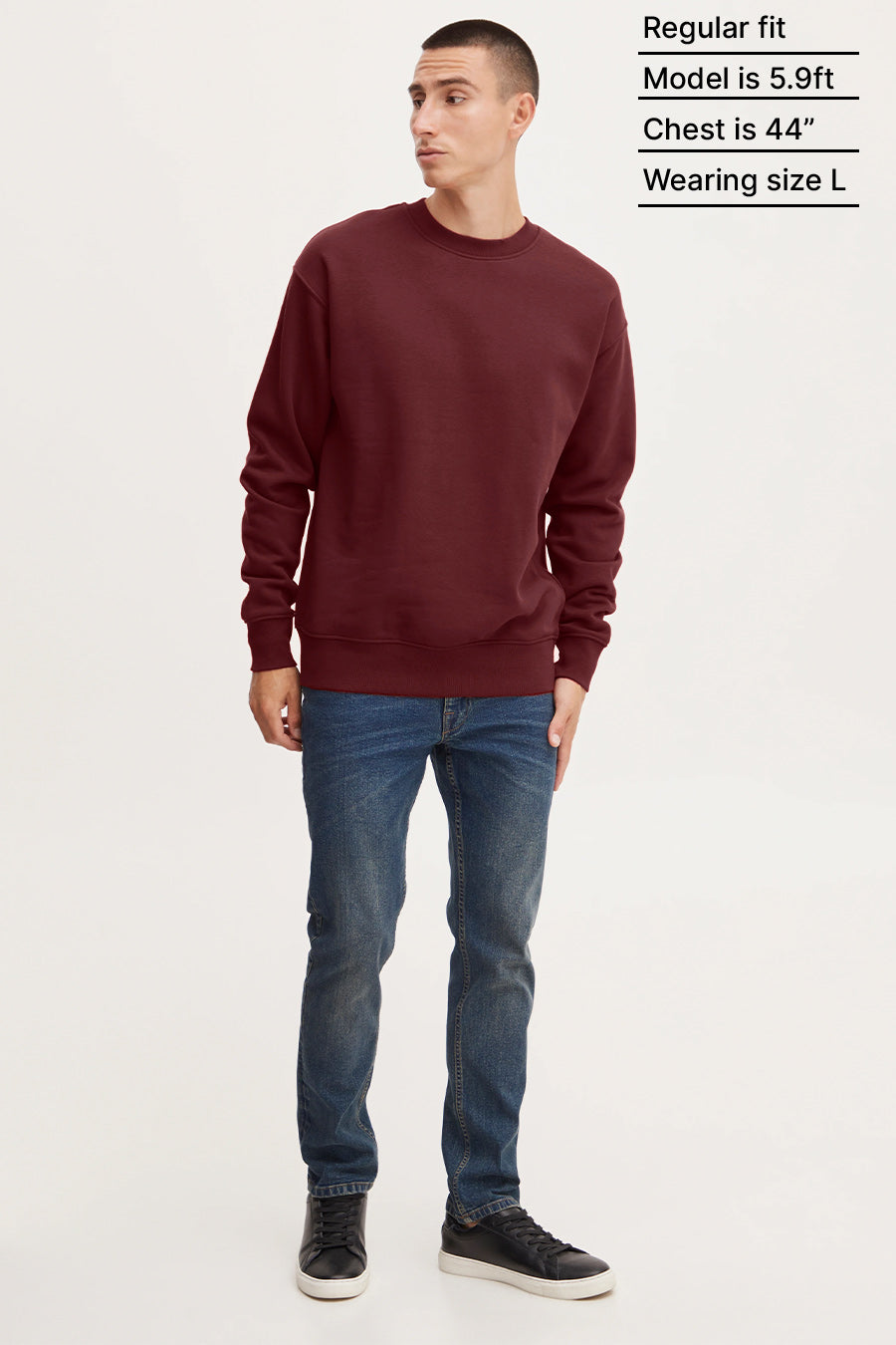Maroon - Fleece Sweatshirt