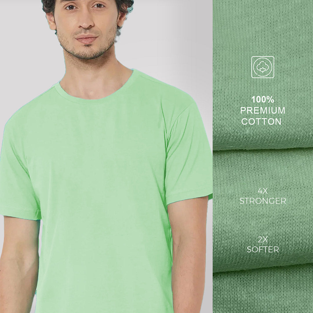 Mint Green Round Neck T-Shirt