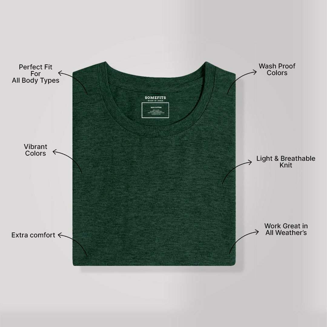 Forest Melange Round Neck T-Shirt