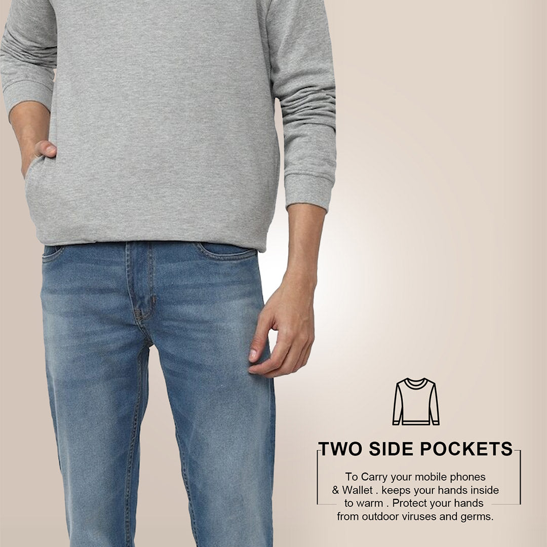 Combo Of Turquoise & Grey Sweatshirt : Pack Of 2
