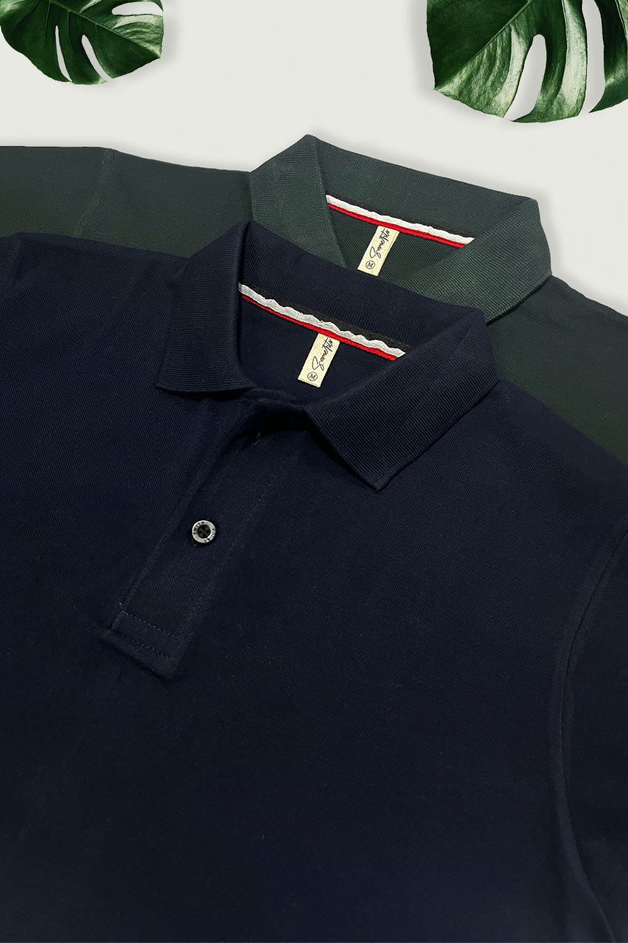 Pack 2 - Army Green & Midnight Blue  - Classic Polo