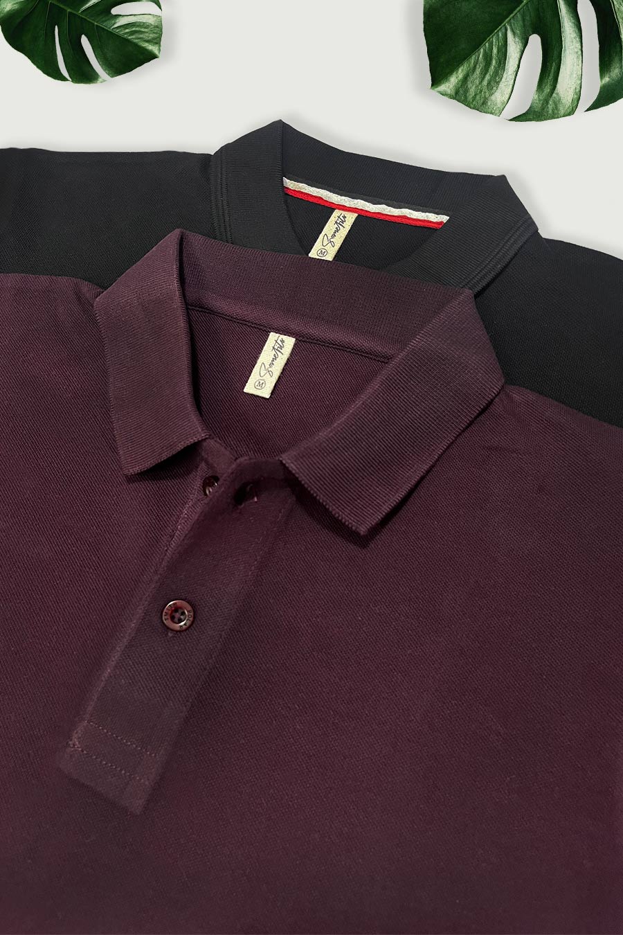 Pack 2 - Black & Wine - Classic Polo