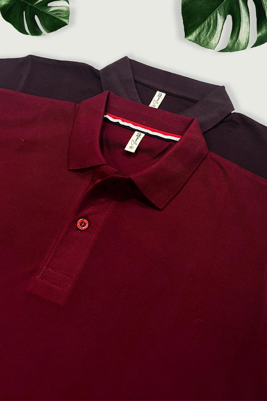 Pack 2 - Maroon & Wine - Classic Polo
