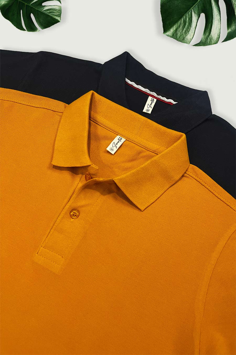 Pack 2 - Musturd & Navy Blue - Classic Polo