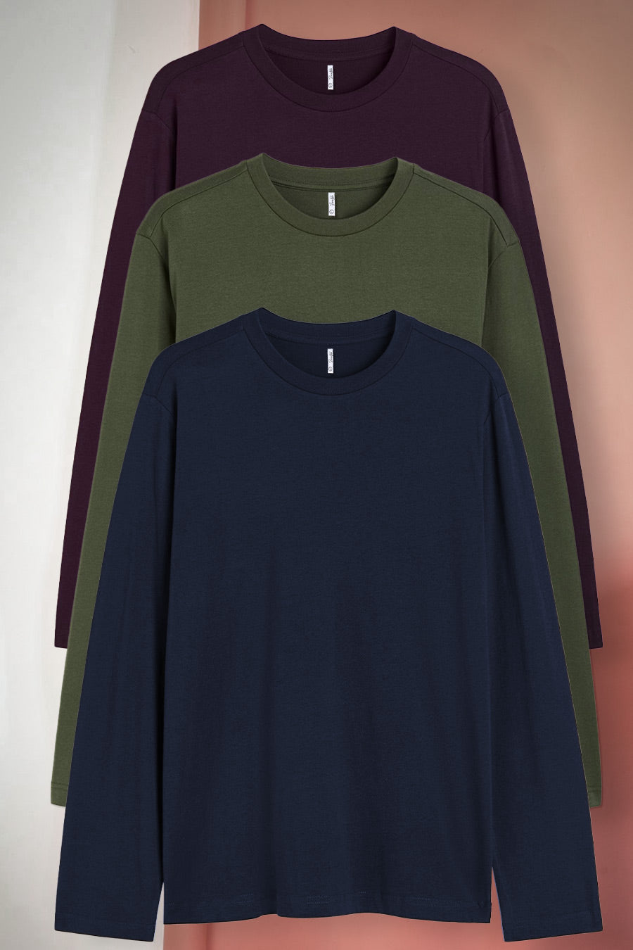 Pack 3 - Wine, Olive & Navy Blue - Classic Full sleeve