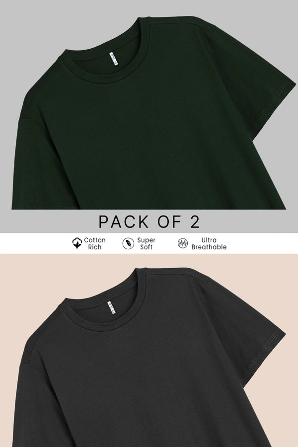 Pack 2 - Smoky Grey & Army Green - Classic Crew