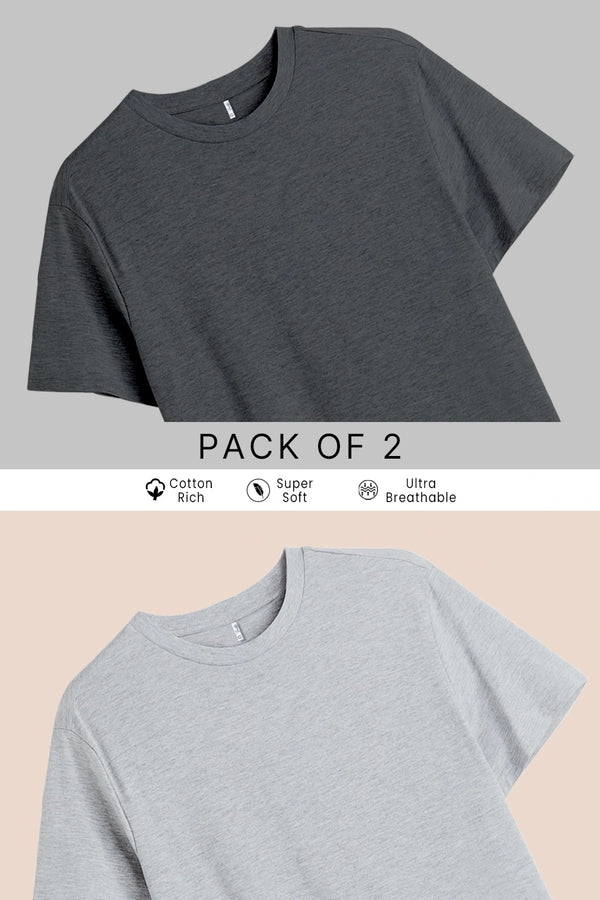 Pack 2 - Light Grey & Dark Grey - Classic Crew