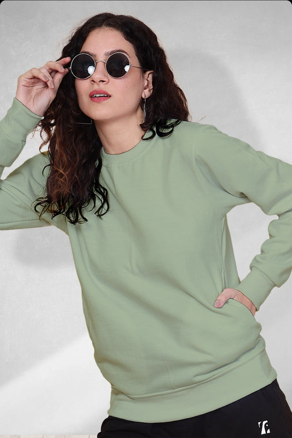 Sage Green - Fleece Sweatshirt