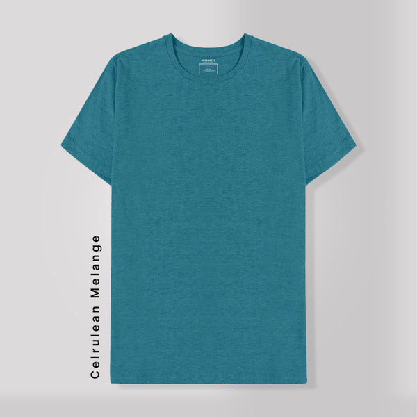Celrulean Melange Round T-Shirt
