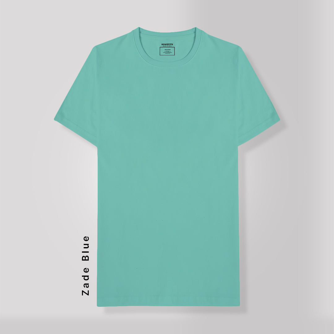Jade Blue Round Neck T-Shirt