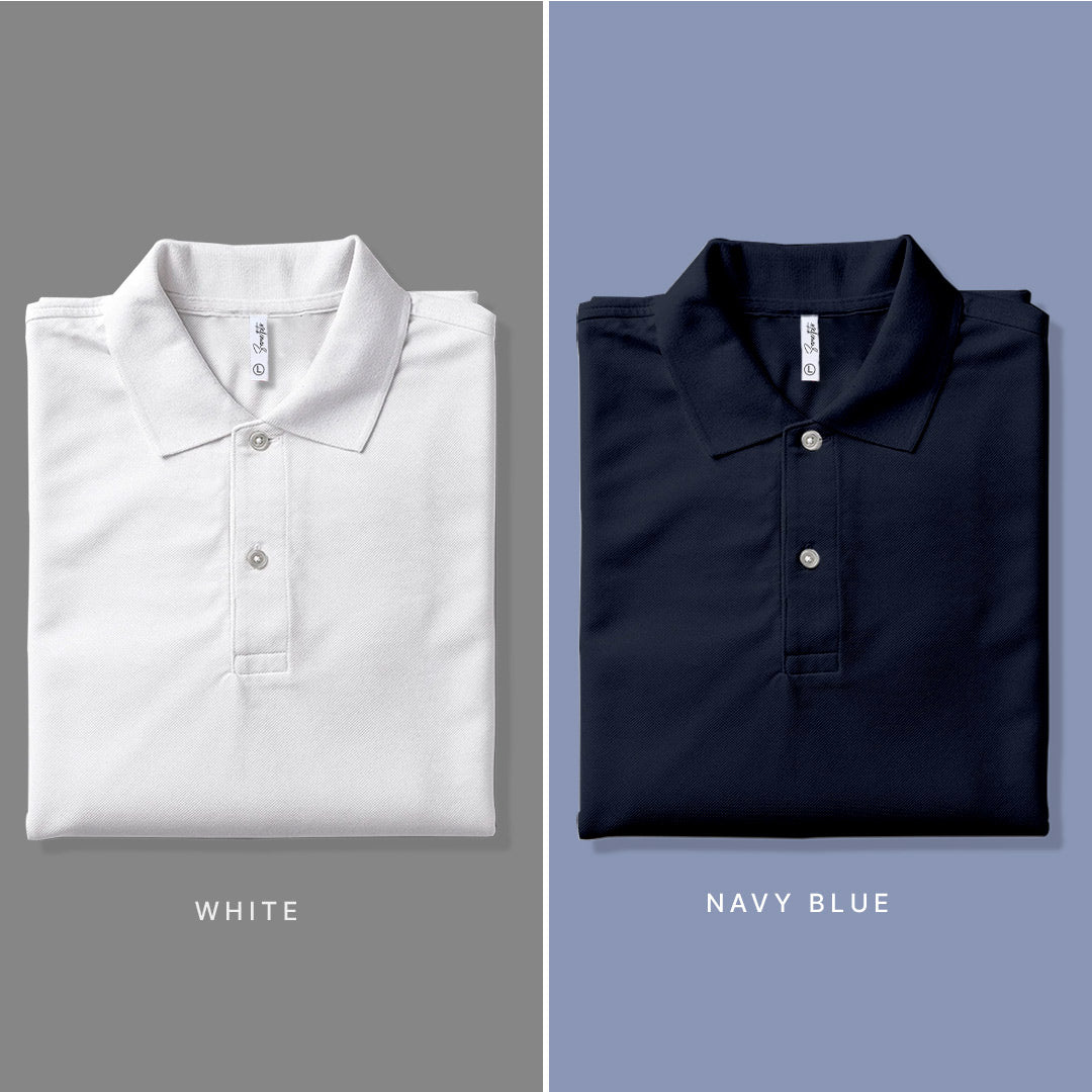 Combo Of White & Navy Blue Polo T-shirt: Pack of 2
