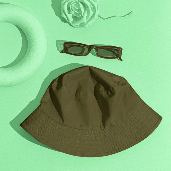 Unisex Olive Green Classy Bucket Hat