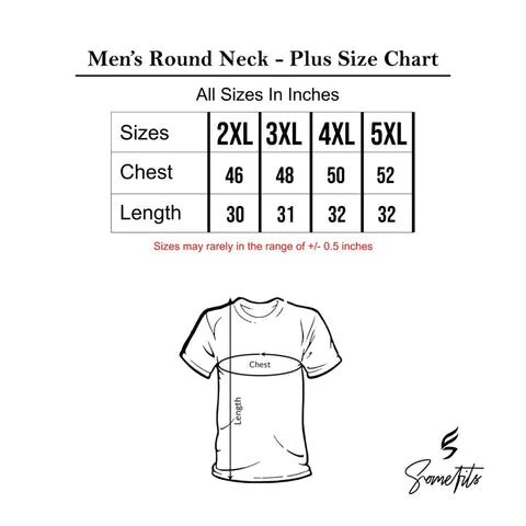 Peanut Melange Round Neck Half Sleeve Plus Size T-shirt